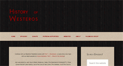 Desktop Screenshot of historyofwesteros.com