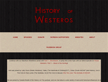 Tablet Screenshot of historyofwesteros.com
